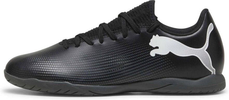 PUMA Future 7 Play Zaalvoetbalschoenen (IN) Zwart Wit Donkergrijs