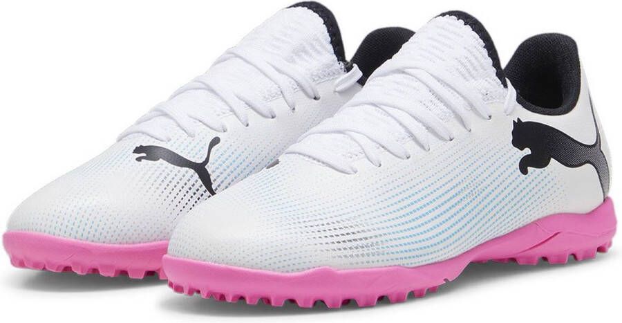 PUMA Future 7 Play Tt Junior Voetbalschoenen Wit