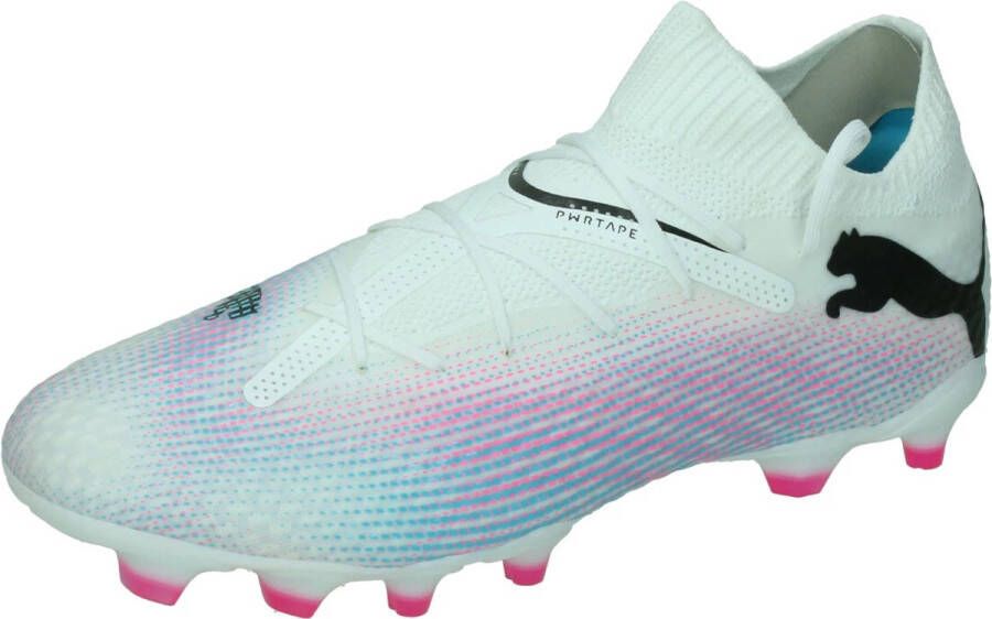 PUMA Future 7 Pro Gras Kunstgras Voetbalschoenen (MG) Wit Roze Zwart