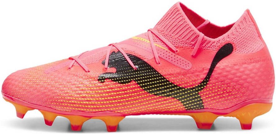 PUMA Future 7 Pro Gras Kunstgras Voetbalschoenen (MG) Roze Zwart Oranje