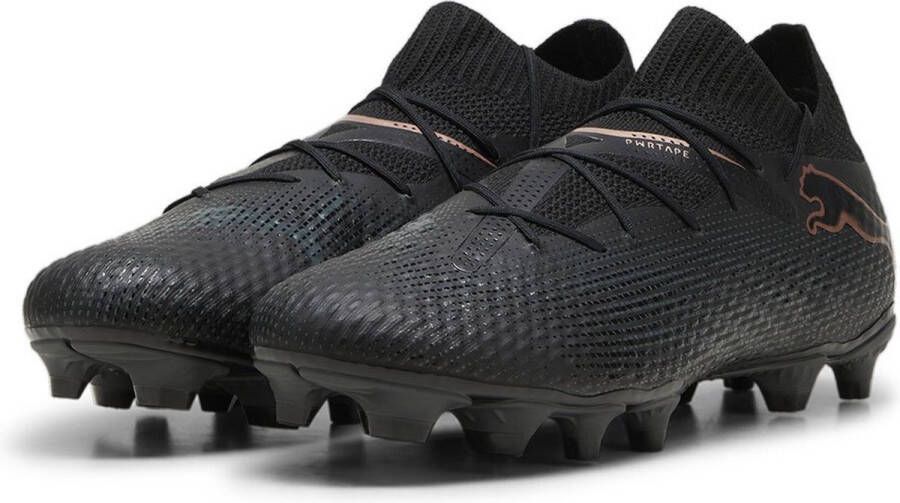PUMA Future 7 Pro Gras Kunstgras Voetbalschoenen (MG) Zwart Brons Donkergrijs