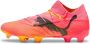 PUMA Future 7 Ultimate Gras Kunstgras Voetbalschoenen (MG) Roze Zwart Oranje - Thumbnail 3
