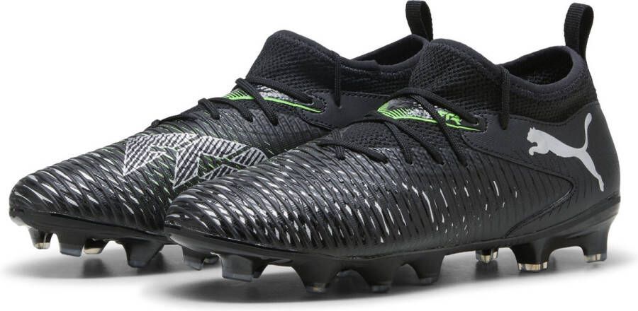 PUMA FUTURE 8 MATCH FG AG Jr Unisex Sportschoenen Black-Cool Light Gray-Fluo Green