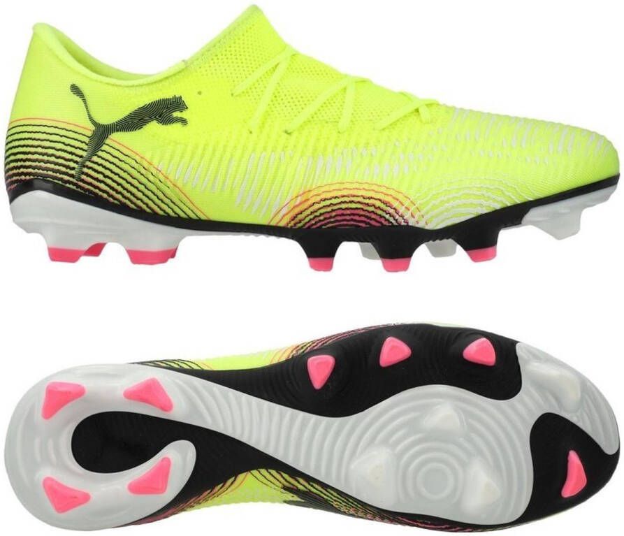 PUMA Future 8 Match Low FG AG Voetbalschoenen Yellow Alert Black Sun Struck