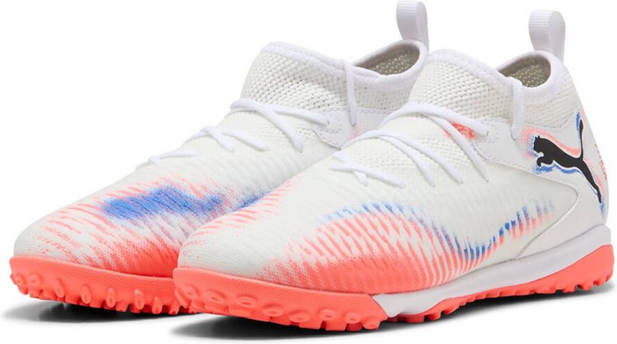 PUMA Future 8 Match+ Mid Tf Voetbalschoenen Voor Kinderen Wit