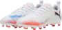 PUMA FUTURE 8 PLAY FG AG Jr Unisex Sportschoenen White- Black-Glowing Red - Thumbnail 6