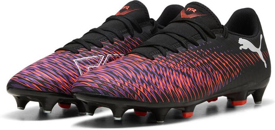 PUMA Future 8 Play MXSG Voetbalschoenen Black White Glowing Red Ijzeren Nop