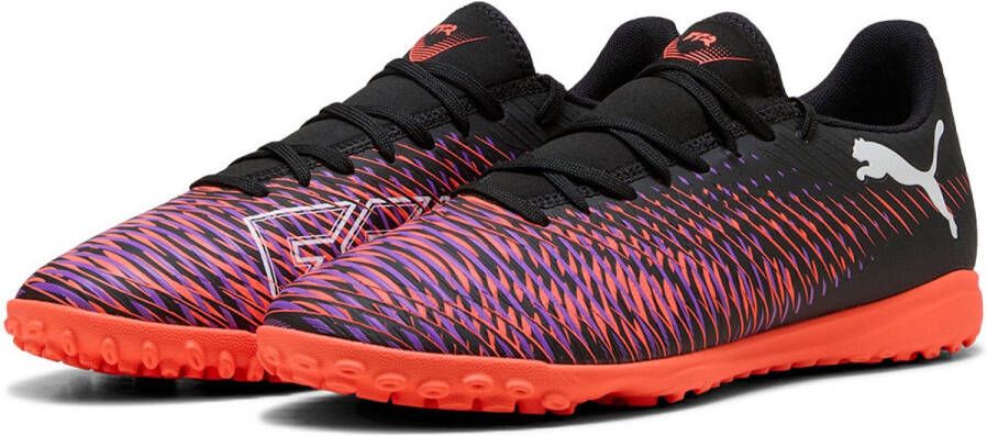PUMA Future 8 Play TT Indoor Voetbalschoenen Black White Glowing Red