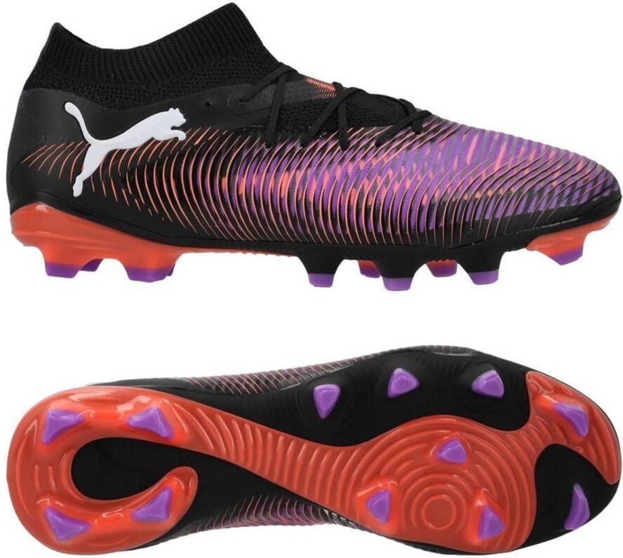 PUMA Future 8 Pro FG AG Voetbalschoenen Black White Glowing Red