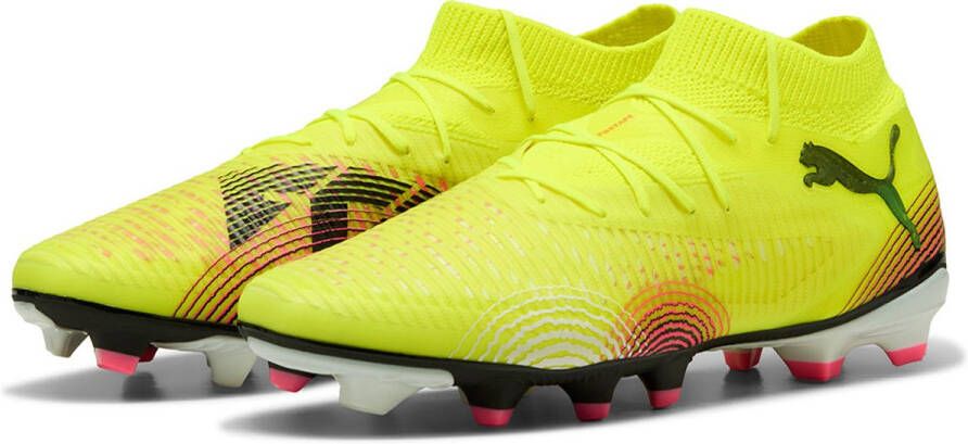 PUMA Future 8 Pro Gras Kunstgras Voetbalschoenen (MG) Geel Zwart Roze