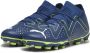 PUMA Future Match Gras Kunstgras Voetbalschoenen (MG) Kids Donkerblauw Wit Felgroen - Thumbnail 1