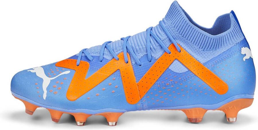 PUMA Future Match Gras Kunstgras Voetbalschoenen (MG) Blauw Oranje Wit - Foto 6