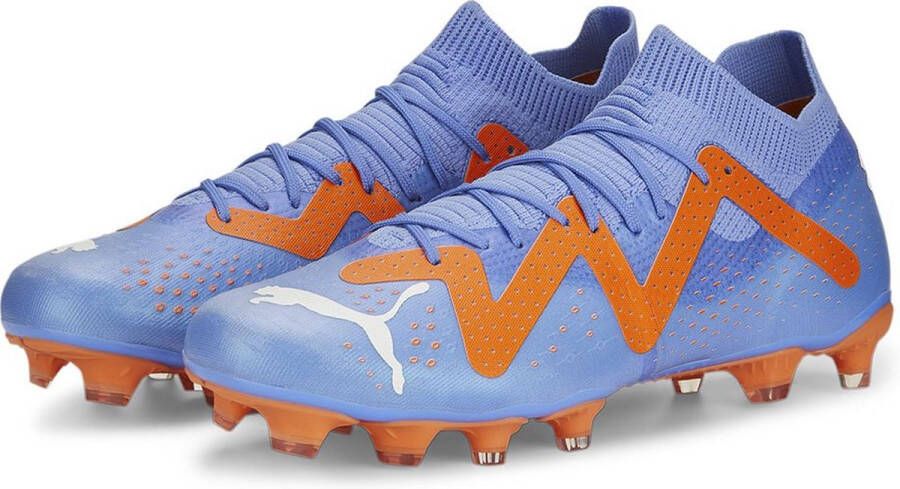 PUMA Future Match Gras Kunstgras Voetbalschoenen (MG) Dames Blauw Oranje Wit