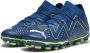 PUMA Future Match Gras Kunstgras Voetbalschoenen (MG) Kids Donkerblauw Wit Felgroen - Thumbnail 1
