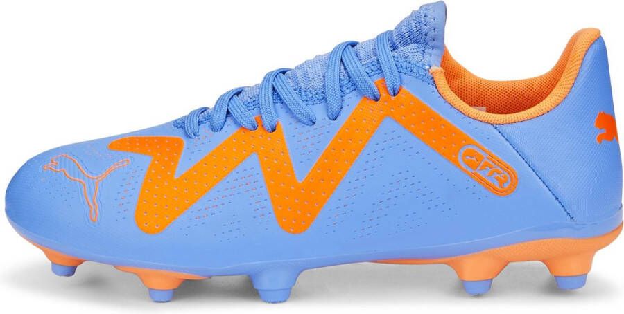 PUMA Future Play Gras Kunstgras Voetbalschoenen (MG) Kids Blauw Oranje Wit - Foto 4
