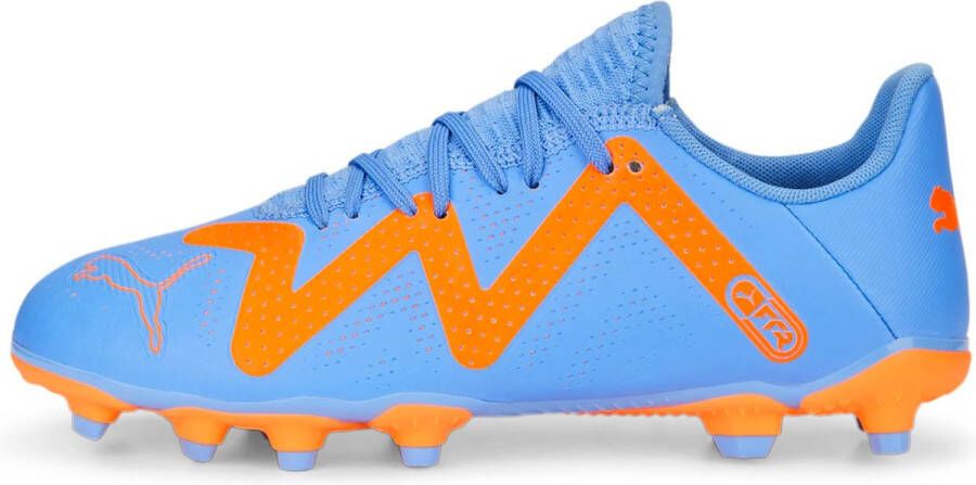 PUMA Future Play Gras Kunstgras Voetbalschoenen (MG) Kids Blauw Oranje Wit - Foto 5