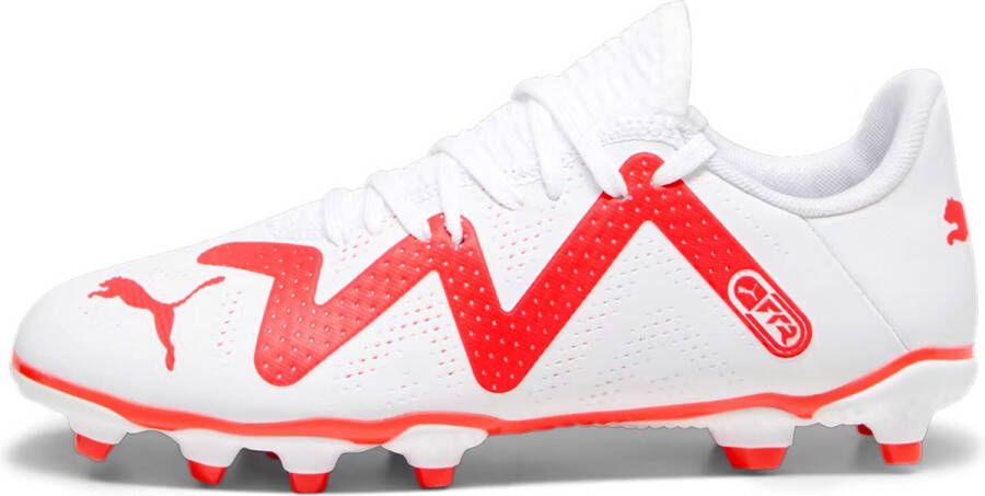 Puma Future Play voetbalschoenen wit rood Imitatieleer 34 - Foto 3
