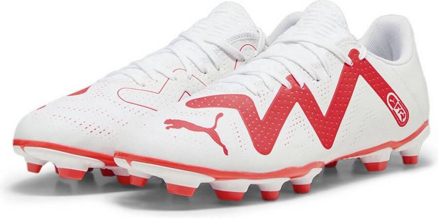 PUMA FUTURE PLAY FG AG Heren Sportschoenen Wit Roze - Foto 3