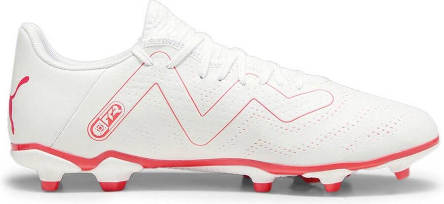 PUMA Future Play FG AG voetbalschoenen wit rood