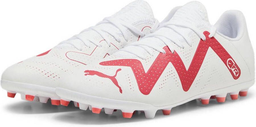 Puma future play voetbalschoenen wit roze heren
