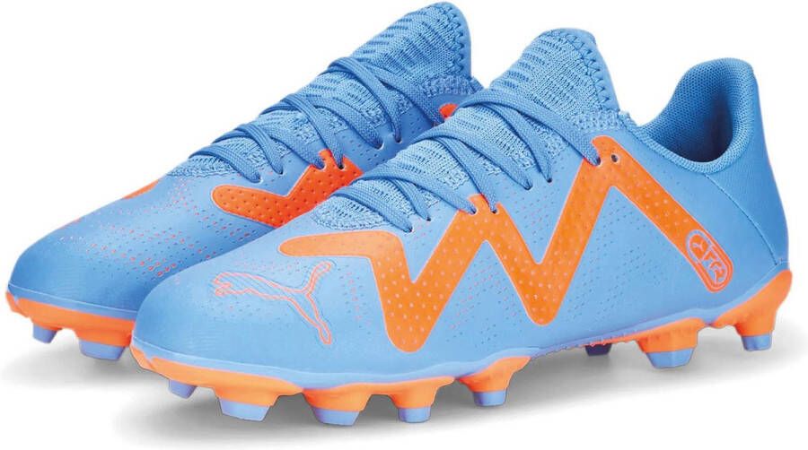 PUMA Future Play Gras Kunstgras Voetbalschoenen (MG) Kids Blauw Oranje Wit - Foto 2