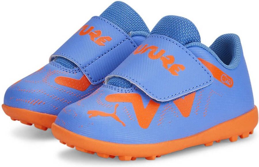 PUMA Future Play Turf Voetbalschoenen (TF) Baby Peuters Blauw Oranje Wit