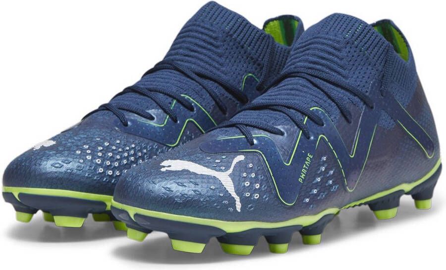 PUMA Future Pro Gras Kunstgras Voetbalschoenen (MG) Kids Donkerblauw Wit Felgroen