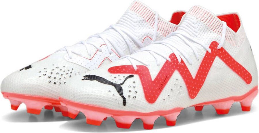 PUMA Future Pro Gras Kunstgras Voetbalschoenen (MG) Wit Rood Zwart