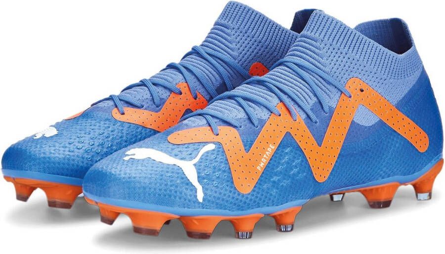 PUMA Future Pro Gras Kunstgras Voetbalschoenen (MG) Blauw Oranje Wit - Foto 2