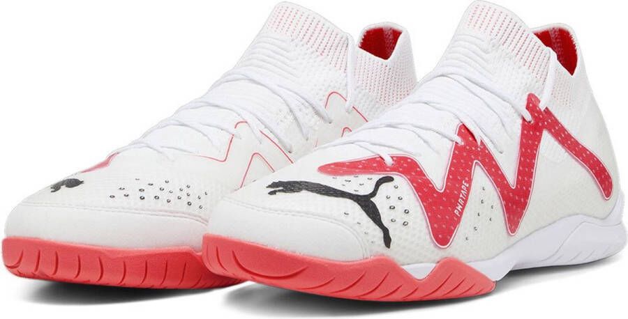 PUMA Future Ultimate Court Zaalvoetbalschoenen (IN) Wit Rood Zwart