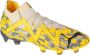PUMA Future Ultimate Gras Kunstgras Voetbalschoenen (MG) Wit Geel Zwart - Thumbnail 4