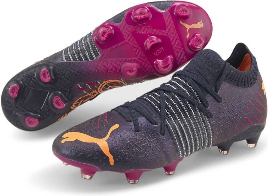PUMA Future Z 1.2 Gras Kunstgras Voetbalschoenen(MG)Donkerblauw Oranje Roze
