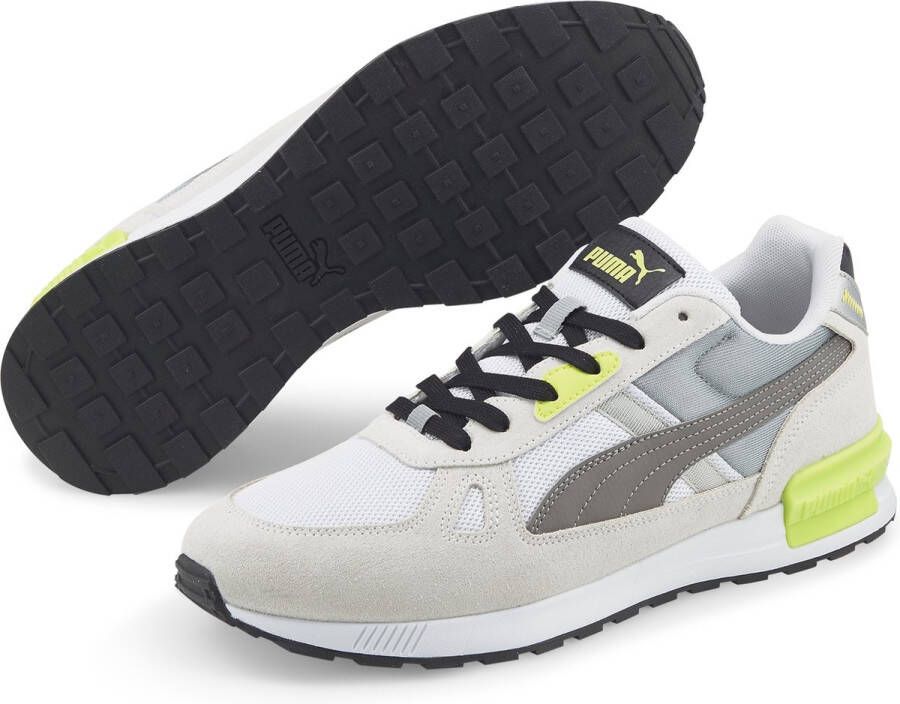 PUMA Graviton Pro Unisex Sneakers White Steel Gray Quarry Limepunch