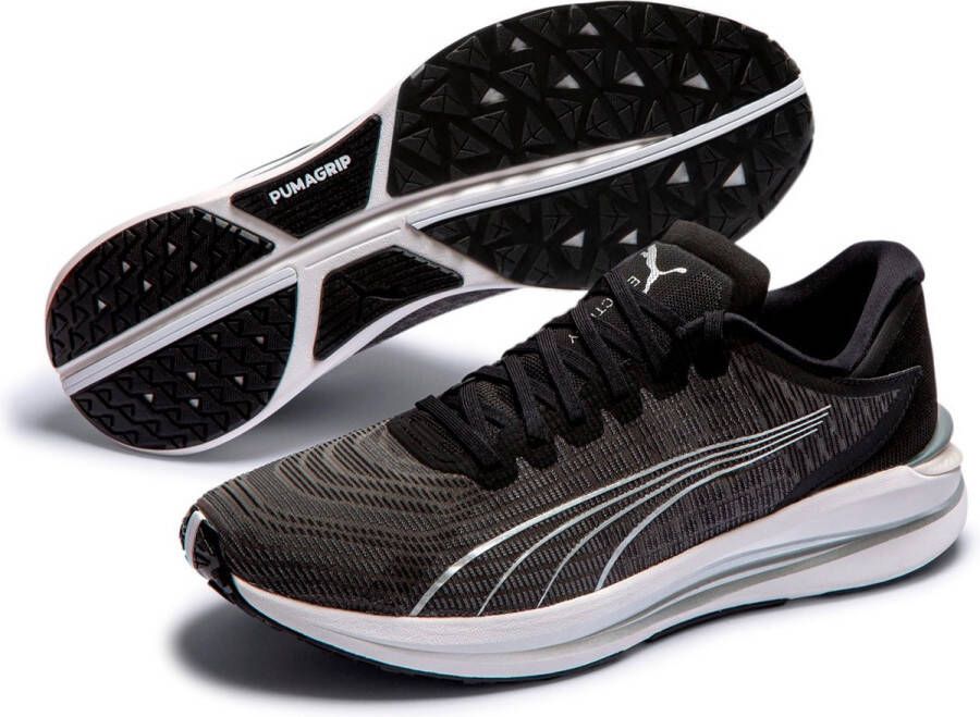 Puma electrify nitro hardloopschoenen zwart wit heren