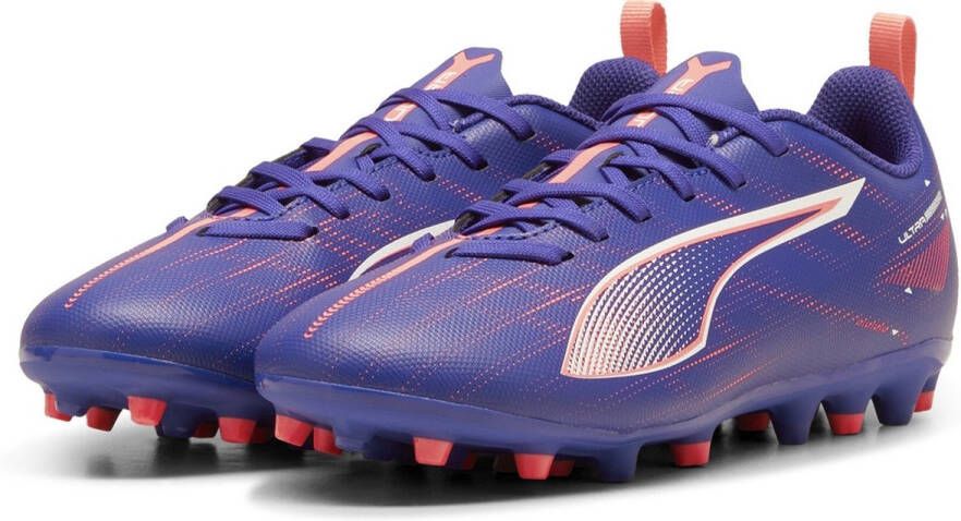 PUMA Kinder Fußballschuhe Low Ultra 5 Play MG Jr 107911 Lapis Lazuli- White-Sunset Glow