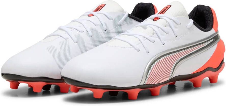 PUMA king match fg ag jr Voetbal schoen firm ground jongens Wit