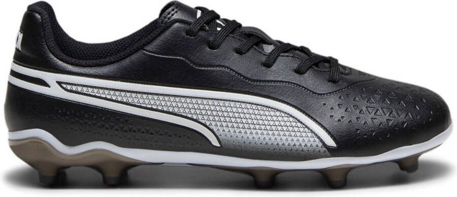 Puma King Match FG AG Junior voetbalschoenen zwart wit Imitatieleer 28 - Foto 3