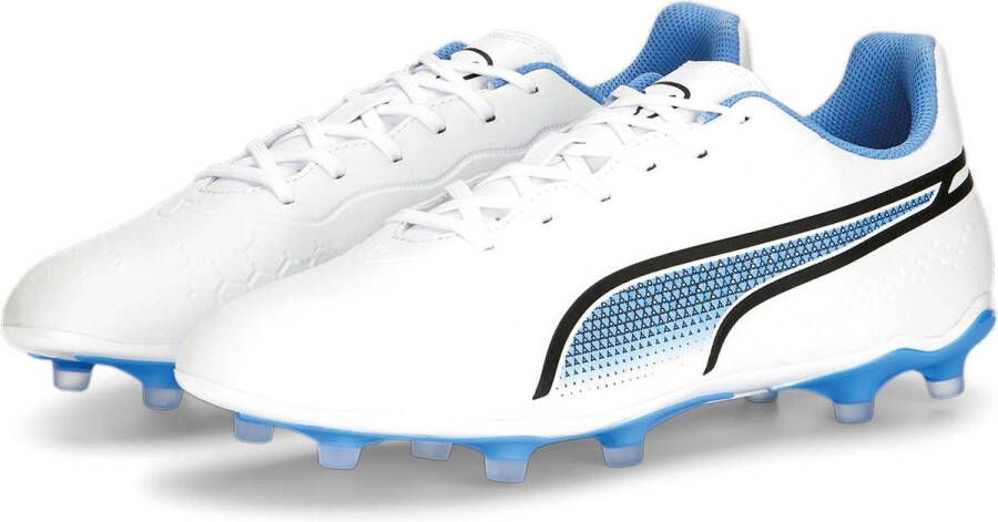 PUMA King Match Gras Kunstgras Voetbalschoenen (MG) Wit Zwart Blauw Oranje