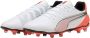 PUMA KING MATCH FG AG Unisex Sportschoenen White- Silver-Glowing Red - Thumbnail 2