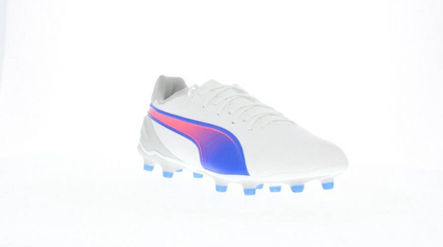 Puma King Match senior voetbalschoenen wit kobaltblauw lichtgrijs - Foto 2