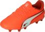 Puma King Match FG AG Junior voetbalschoenen rood wit donkerrood - Thumbnail 5