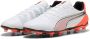 PUMA KING MATCH FG AG Unisex Sportschoenen White- Silver-Glowing Red - Thumbnail 2