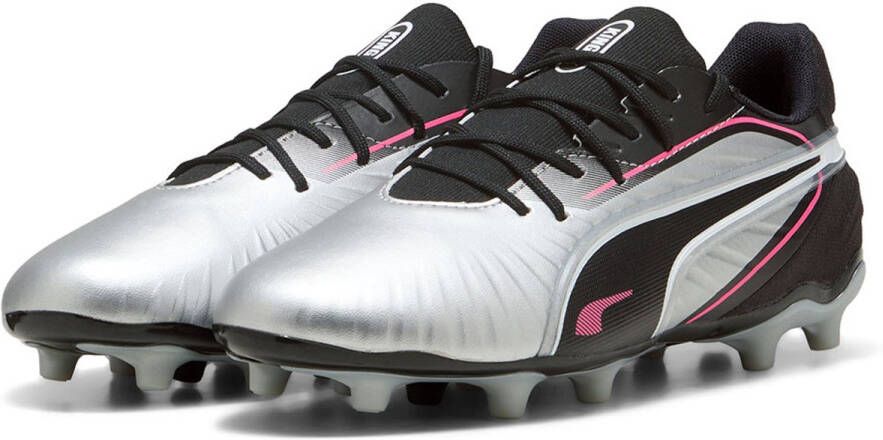 PUMA King Match Fg ag Voetbalschoenen Zilver