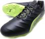 PUMA King Platinum 21 Gras Kunstgras Voetbalschoenen (MG) Zwart Lichtgroen - Thumbnail 1