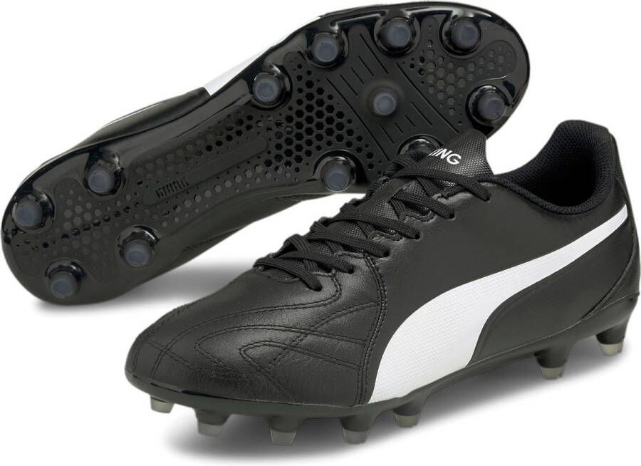 PUMA King Hero 21 Gras Voetbalschoenen (FG) Zwart Wit