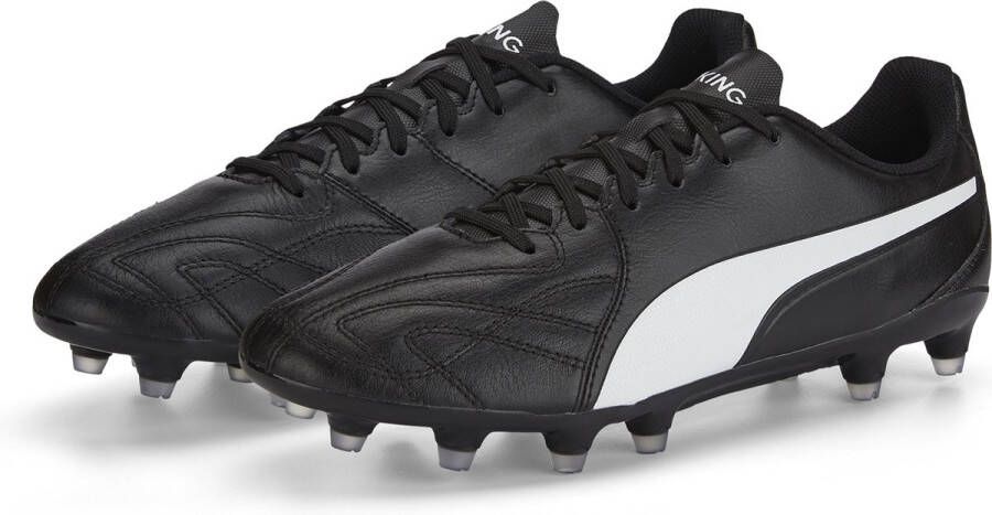 PUMA King Hero 21 Gras Voetbalschoenen (FG) Zwart Wit