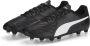 PUMA King Hero 21 Gras Voetbalschoenen (FG) Zwart Wit - Thumbnail 1