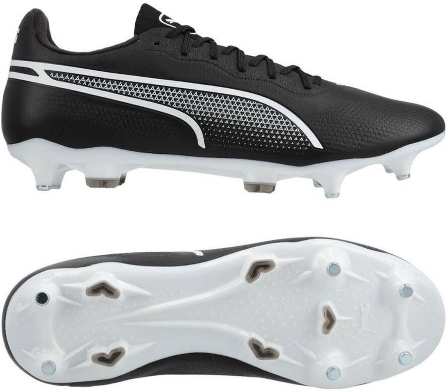 PUMA King Pro MXSG Voetbalschoenen Black White Ijzeren Nop