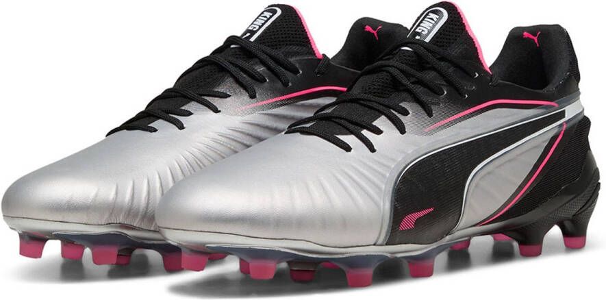 PUMA King Ultimate Fg ag Voetbalschoenen Zilver