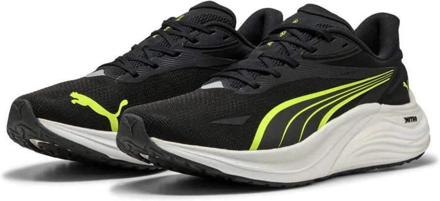 PUMA Laufschuhe Low Electrify Nitro 4 310789 Black-Yellow Alert-Feather Gray